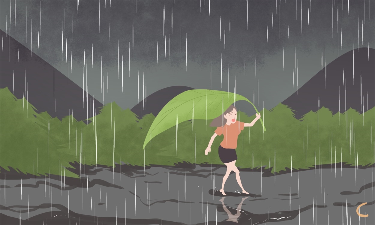 雨天容易火的抖音句子